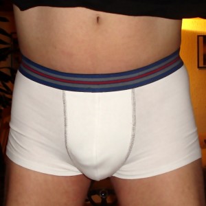 man wearing boxer shorts
